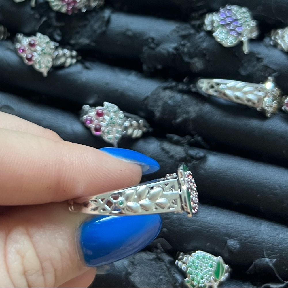 925 Silver Fruit Rings Assorted - Picture 5 of 5